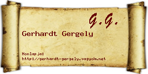 Gerhardt Gergely névjegykártya