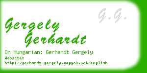 gergely gerhardt business card
